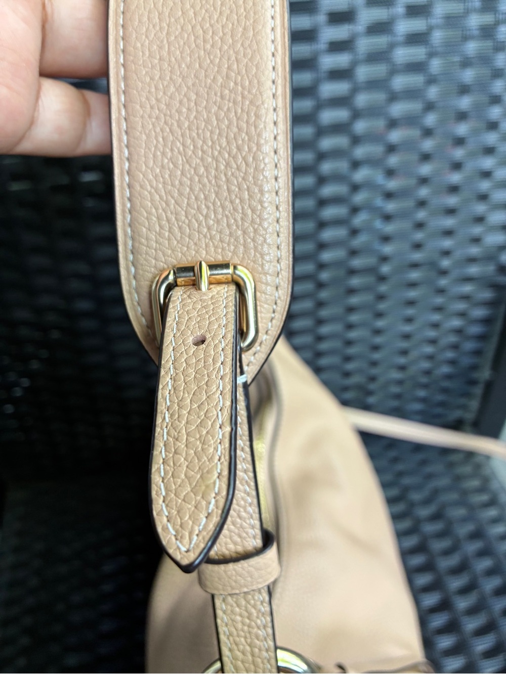 COACH BAG,Coach Pebbled Leather Hobo Bag in Light Beige - Picture 10 of 16